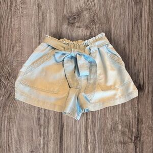 Bella Dahl Denim Belted Paperbag Shorts XS